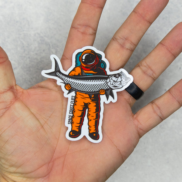 Spaceman Tarpon Sticker 3” – Space Coast Flies