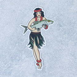 Drewlr Bonefish Hula Sticker