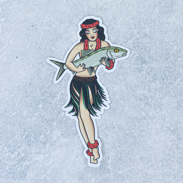 Drewlr Bonefish Hula Sticker