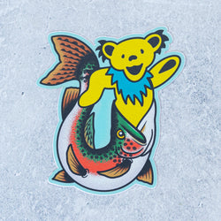 Drewlr Dancing Bear Trout Sticker