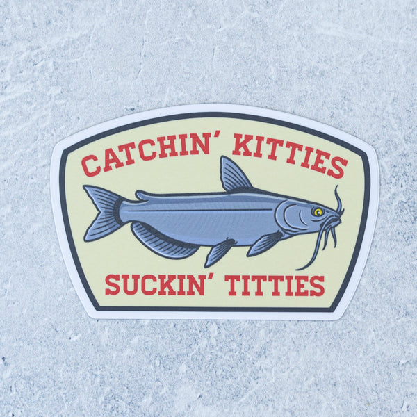 Drewlr Catching Kitties Sticker
