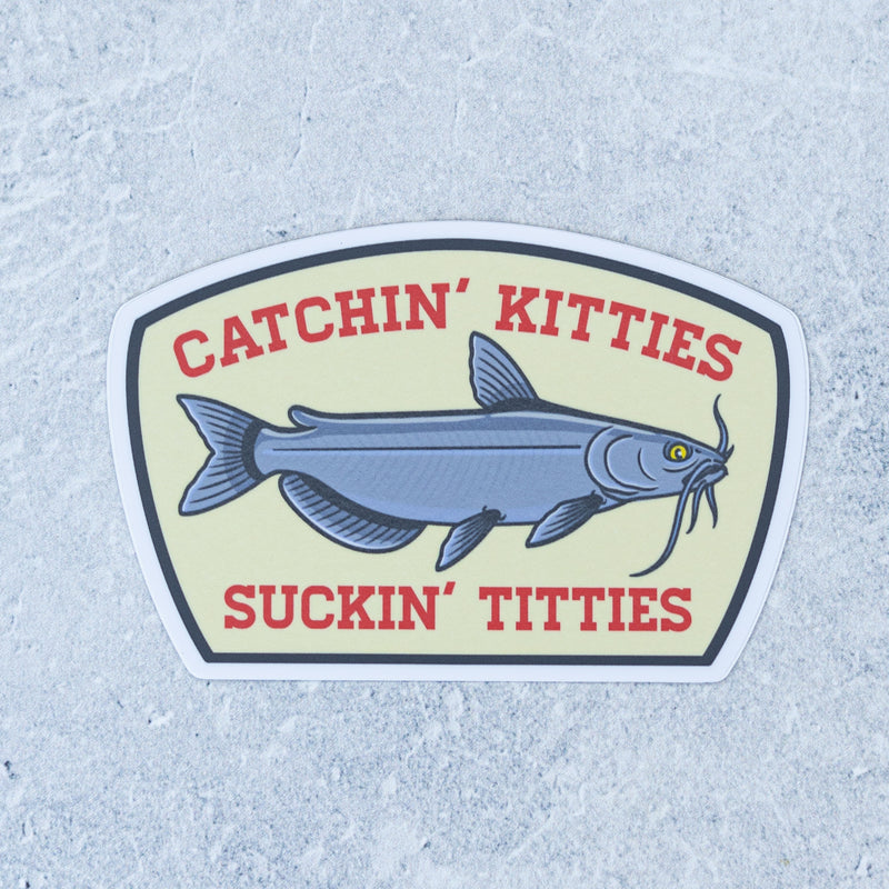 Drewlr Catching Kitties Sticker