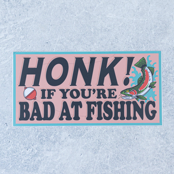 Drewlr Bad at Fishing Sticker