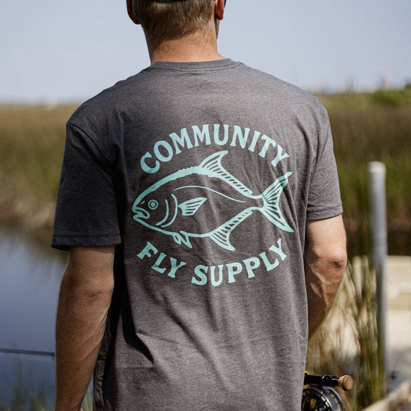 Community Pompano Tee - Dark Grey