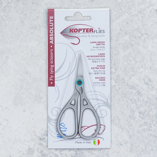 Kopter ABSOLUTE Scissors - Straight Blade Micro Serrated Edge Thin Point