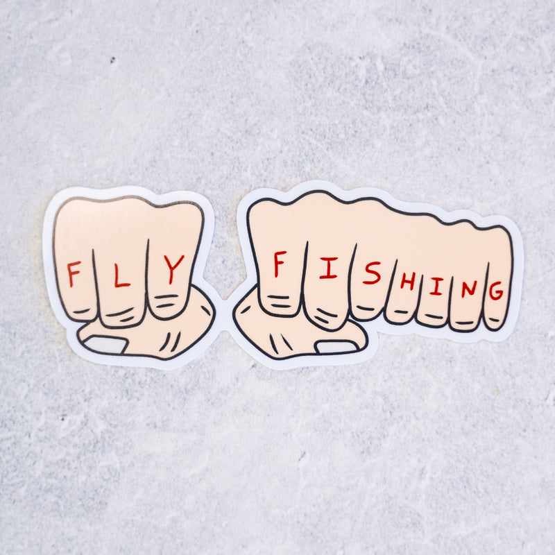 Fly Fishing Knucks Sticker