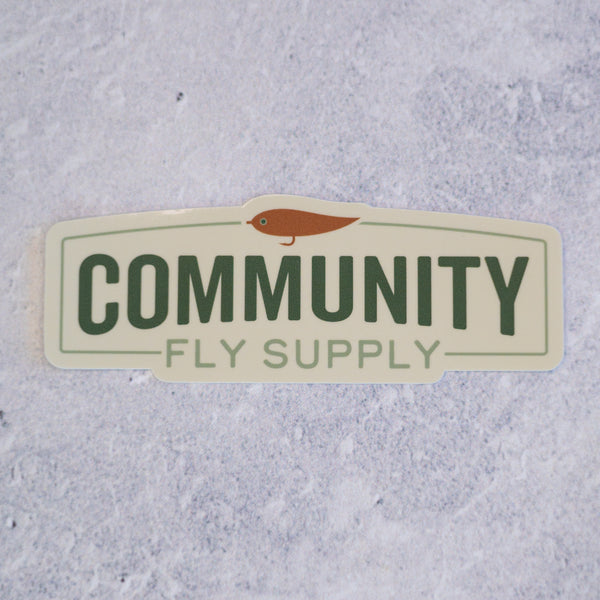 Danforth Fly Sticker Community Fly Supply Sticker - Tan – Space Coast Flies