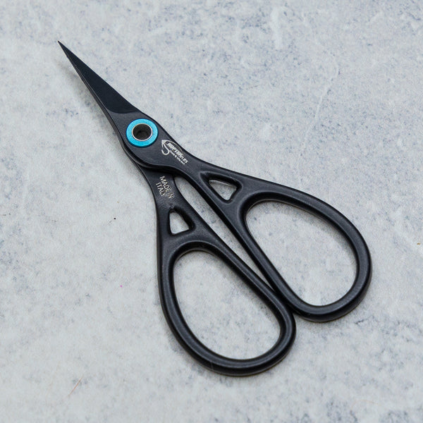 Kopter ABSOLUTE STEALTH Scissors - Straight Blade Micro Serrated Edge Thin Point