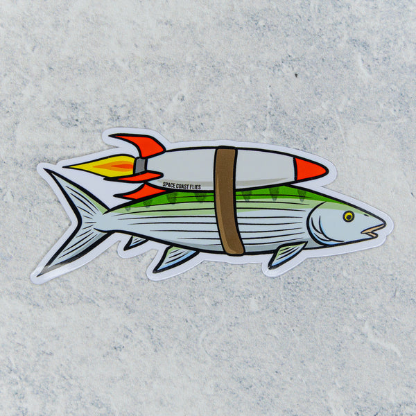 Bonefish Rocket Sticker