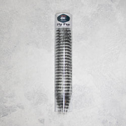 Fly Fur - White Black Barred