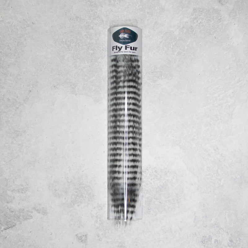 Fly Fur - White Black Barred