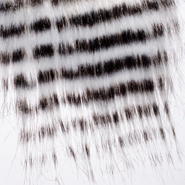 Fly Fur - White Black Barred